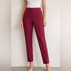 Escada Rich Burgundy Tuska Straight Leg Pants